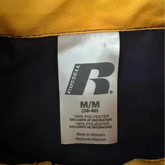 NWT!! RUSSELL- LSU Tigers Men's Windbreaker 1/4 Zip Jacket Sz M - Picture 5 of 8